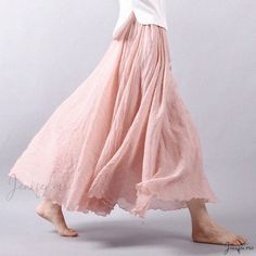 Whimsical Maxi Wraparound Dress with Artistic Touch Travel Skirt, Bohemian Maxi Skirt, Pink Maxi Skirt, Cotton Maxi Skirts, Maxi Rok, Beige Boho, Langer Rock, Pink Maxi, Beach Skirt