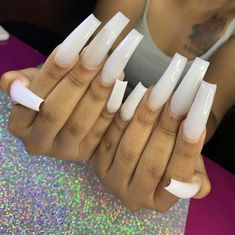 Nut Nails, Nut White Nails, Long Red Nails, Best Nail Ideas, Exotic Nails, Long Square Acrylic Nails, Jelly Nails, Nail Sets