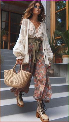 Estilo Hippy, Cozy Dress, How To Wear A Scarf, Ageless Style, Scarf Tying, Cozy Outfit, Cute Skirts, Festival Outfits, Scarf Styles