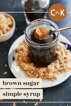 Make rich, caramel-flavored brown sugar simple syrup at home in just minutes! This 2-ingredient  syrup recipe is perfect for coffee, drinks, cocktails, and more.