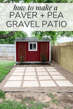 how to make a paver and pea gravel patio