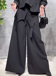 Lapel Collar Urban Crop Loose Jacket | stylewe Sleeveless Kimono, Loose Kimono, Fashion Black And White, Polished Casual, Long Sleeve Kimono, Summer 2025, Classic Jacket, Fashion Catalogue, Work Wear Women