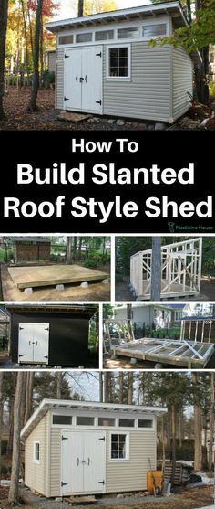 how to build a slanted roof style shed