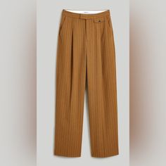 New Never Worn Crafted Of A Luxe Pinstriped Italian (And Recycled) Fabric, These High-Rise Pants Are Pleated In Front With Easy Straight Legs, Plus They're Effortlessly Cool With The Matching Blazer. 12 1/4" Rise; 18" Leg Opening; 29" Inseam. 52% Wool/30% Recycled Polyester/17% Viscose/1% Elastane. Do Well: Made From Polyester Recycled From Materials That Could Otherwise Go To Landfills. Dry Clean. Imported. 37 High Rise Pants, Straight Pants, Recycled Fabric, Madewell, Pant Jumpsuit, Straight Leg, High Rise, Pants For Women, Dry Clean