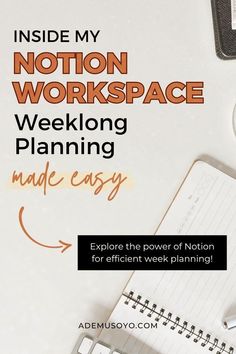 the inside my notebook workspace weeklong planning made easy is here to help you plan your next project