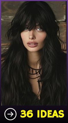 Elevate your style quotient with 36 long haircut ideas featuring bangs. These looks are crafted to give you a fashionable edge, blending classic techniques with modern trends. Thick Long Hair With Bangs, Long Haircut Ideas, Long Haircuts With Bangs, Long Haircut, Long Haircuts, 2023 Hair, Gothic Hairstyles, Wavy Haircuts, Long Dark Hair