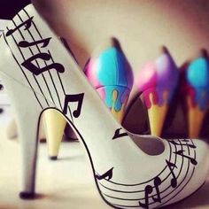 This is literally the only pair of heels I will ever put on this board because it is music related Musical Notes, Musical Note, Music Score, Fabulous Shoes, True Life, Crazy Shoes, Pretty Shoes, Dream Shoes, Shoe Obsession