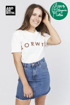 Everyone likes a cream T-Shirt! This is one is made from Super soft 100% organic cotton, perfect for when the sun comes out! Boyfriend slouchy fit. Designed to be worn oversized and casual. Detail: Neck ribbing, side seamed, shoulder to shoulder tape, double needle hems, preshrunk to minimise shrinkage. #tshirt #andorwith #tshirtdress #tshirtoutfit #tshirtrefashion #teeshirts Brown Branding, Organic Cream, Cream T Shirt