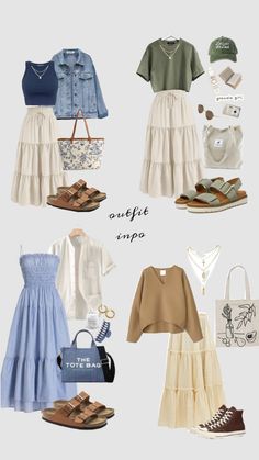 Cottagecore Inspo Outfits, Earthy Women Outfits, Modest Summer Fashion 2024, Modest Outfits Inspiration, Cute Fall Modest Outfits, Cream Long Skirt Outfit, Aesthetic Summer Outfits Modest, Cute Modest Outfits Aesthetic, Modest Feminine Outfits Casual