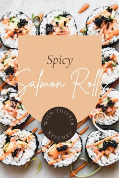 the cover of spicy salmon roll