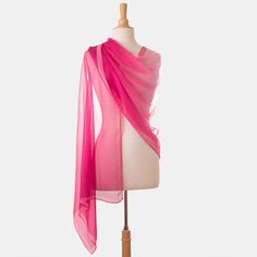 Fuchsia Pink Large Silk Wrap Shawl - Elizabetta Square Scarf Tying, Italian Silk Scarf, Evening Shawls, Long Silk Scarf, Light Silk, Chiffon Wrap, Como Italy, Silk Shawl, Silk Wrap