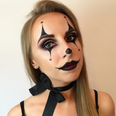 Easy Clown Makeup For Women, Nem Halloween Makeup, Evil Clown Makeup, Jester Makeup, Halloween Makeup Clown, Makeup Clown, Halloween Make-up Looks, Halloweenský Makeup