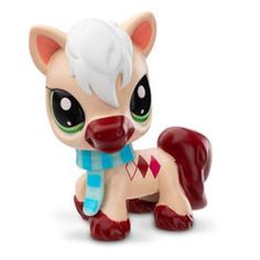 littlest pet shop pony with scarf around its neck