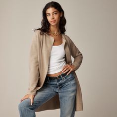 Juliette collarless sweater-blazer Fall Workwear, Denim Essentials, Summer Capsule Wardrobe, Sweater Blazer, Women Over 50, Cozy Knits, Fall 2024, Fall Wardrobe, Womens Fall