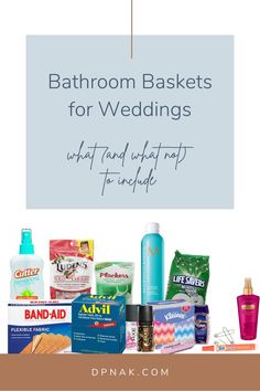 bathroom baskets for wedding what and what to include