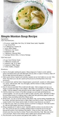 the recipe for this soup is very easy to make