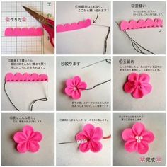 instructions to make a flower hair clip