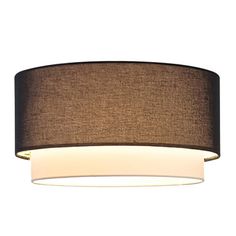 a light fixture with a brown shade on it