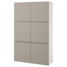 a white cabinet with four doors on each side