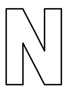 the letter n is shown in black and white