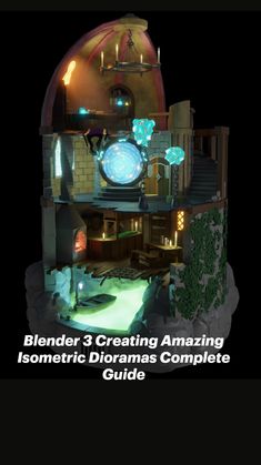 the cover of blender 3 creating amazing isometric dioramas complete guide