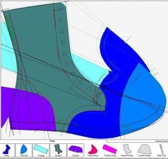 A digital patterns for making the lace up boots (derby boots), sizes 38-45 medium width. Patterns are presented in format PDF (formated and ready to A3 print) and DXF. The patterns are ready for output to the printer, have assembly markers, notchs and text markers. Great for the practice in shoemaking. The shoe last must have a classic design with oval toe shape, heel height is 1-2 cm, standard width. Molde, Boot Pattern Template, Make Boots, 2d Pattern, Handmade Shoes Pattern, Derby Boots, Shoe Cobbler, Boots Diy, Boots Pattern