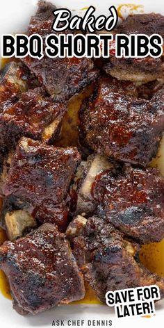 the bbq short ribs are ready to be eaten