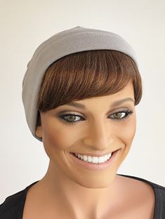 Our fringe wigs are a great way to disguise total hair loss. They can be worn under all of our headwear. They are shaped like a fringe which is light and feathery, it can be worn straight or swept to either side. The length can be adjusted by simply moving the band further back or forward on the head.and as long or as short as you like by simply positioning them further back from the face.  The fringe wig comes attached to a soft adjustable jersey band..Simply slip over the head and add your hat Side Fringe, Fringe Bangs, Wig Hat, Hairstyles With Bangs, Head Scarf, Hat Hairstyles, Perfect Pair, Bangs, Hair Care