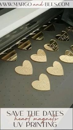 heart shaped paper cutters are being used to cut out hearts for valentine's day cards