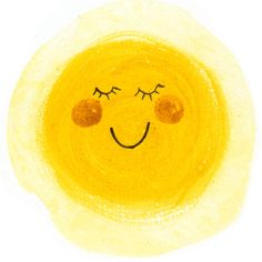 a yellow smiley face drawn in the middle of a white circle with two eyes and one nose