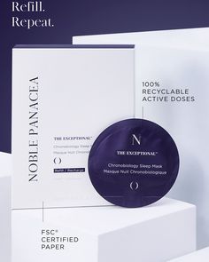 Calibrated to your skin’s overnight circadian rhythm cycle, the Chronobiology Sleep Mask harnesses the power of OSMV™ Technology for a programmed release sequence of potent active ingredients that help enhance the natural detox, repair and regeneration processes. Long-lasting hydration and increased cellular renewal reduce the appearance of fine lines and wrinkles for a revitalized, luminous complexion come morning. Includes 8 doses 0.54oz Made in the USA Benefits: Deeply hydrates for restored radiance and plumper, firmer appearance Reduces appearance of uneven tone and texture, fine lines, wrinkles, dark spots and pigmentation Restores skin's protective barrier How to Use: Apply 1-2 times a week, or according to your skin's needs, to face and neck. Use as the last step of your PM skincare Sleep Supplement Packaging, Pm Skincare, Phytic Acid, Grape Seed Extract, Natural Detox, Skin Care Mask, Circadian Rhythm, Glycolic Acid, Water Flowers