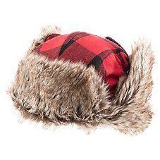 Even the most rugged outdoorsmen need to keep their noggins warm. The Redhead\u00ae Buffalo Plaid Trapper Hat for Men is the ultimate way to show off your wild side while staying toasty. A 65% polyester/35% cotton exterior is brushed with a buffalo plaid design while the 100% polyester lining is quilted and smooth to help trap heat inside. Snap-buckle earflaps can be secured under the chin for those extra gusty days or pinned up and out of the way. Faux fur trim and earflaps add the perfect touc Trapper Hat, Trapper Hats, Hat For Men, Hat For Man, Cold Weather Accessories, Plaid Design, Buffalo Plaid, Design Show, Fur Trim