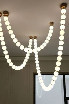 Pearl Necklace Chandelier - SamuLighting Staircase Foyer, Living Room Staircase, Chandelier For Living Room, Foyer Entryway, Dream House Decor, My New Room, Glass Lighting, My Dream Home