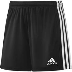 Elastic Waistband With A Drawstring Encourage A Secure Fit 3-Stripes Details And Logo Graphic Add Style Made With 100% Recycled Polyester Interlock Primegreen Fabric For Lightweight, Comfortable Wear Aeroready Technology Supplies Moisture Management Machine Wash Warm. Inseam (In.): 4” Black Adidas Shorts, Black Spandex Shorts, Adidas Soccer Shorts, Rita Ora Adidas, Adidas Hose, Adidas Activewear, Adidas Short, Womens Athletic Shorts, Shorts Adidas