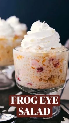 a close up of a dessert in a glass bowl