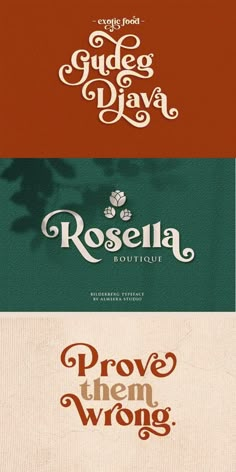 some type of lettering that is in different colors and font styles, with the words roseslla