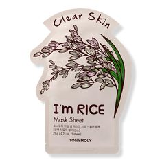 Rice I Am Sheet Mask - TONYMOLY | Ulta Beauty Rice Mask, Hydrating Sheet Mask, Scar Remover, Hydrating Face Mask, Acne Scar, Acne Scar Removal, Acne Cream, Cleansing Face, Skin Care Cream