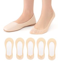 PRICES MAY VARY. 【High Quality Material】Womens no show socks top layer: 85% nylon and 15% spandex; Bottom: 95% cotton and 5% spandex. Invisible socks ultra-soft and smooth with great ability to soak up sweat. Keep dry all day. 【Multiple Non-slip】: Silicone strips on both sides of the socks and at the heel, non-slip pattern on the bottom of the socks.Silicone gel circle to keep them firmly on your instep and heel grip, will not fall off the feet. 【No Show Invisible】Ultra low cut hidden design kee Slip Pattern, Pointy Shoes, Socks Womens, Womens Socks, Nylon Socks, Heel Grips, Invisible Socks, Socks For Women, Silicone Gel