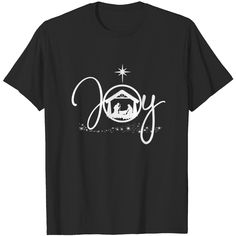 Christian Christmas Joy Jesus Nativity Scene Faith T-shirt Christmas Scripture Shirt, Jesus Christmas Shirts For Kids, Jesus Nativity, Jesus Gifts, Jesus Funny, Zombie T Shirt, Church Shirt, Jesus Tees, Faith Gifts