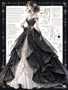 Chill Playlist, Robes Glamour, Dress Illustration, Design Fails, Dress Idea, Fantasy Dresses