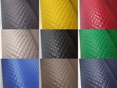 four different colors of leathers are shown in the same color as they appear on this photo