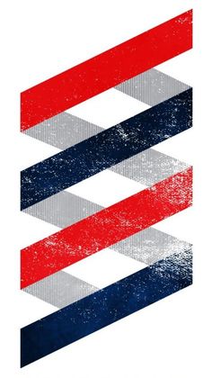 the red, white and blue stripes are arranged in an abstract pattern on a white background