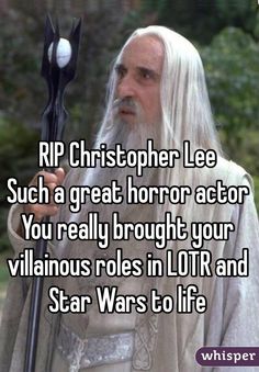 "RIP Christopher LeeSuch a great horror actor You really brought your villainous roles in LOTR and Star Wars to life" Venice Los Angeles, Thanks For The Memories, Classic Horror Movies, Reading Quotes, Historical Facts, Real Men, Classic Horror, Whisper Confessions