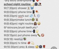 Hello Kitty Night Routine, School Night Routine, Good Apps For Iphone, Routine School, Night Routines, School Routine For Teens, Morning Routine School, After School Routine, Hygge Life