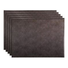 five pieces of brown corrugated paper on a white background, each with different patterns and sizes