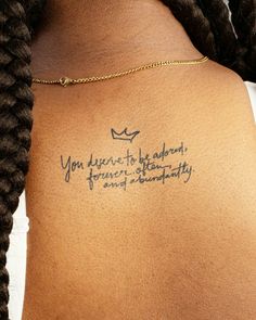 Abundantly Semi-Permanent Tattoo. Lasts 1-2 weeks. Painless and easy to apply. Organic ink. Browse more or create your own. | Inkbox™ | Semi-Permanent Tattoos Little Quote Tattoos, Mindful Tattoo, Girly Hand Tattoos, Meaningful Tattoo Quotes, Words Of Love, Tasteful Tattoos, Tattoos For Black Skin, Make Tattoo, Semi Permanent Tattoo