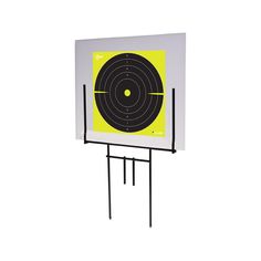 a white board with a yellow target on it