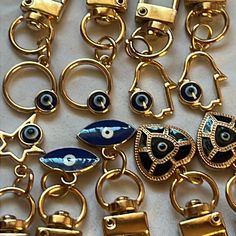 New Evil Eye Blue And Gold Keychains Women And Girls Accessories Mini Charms Brand New Keychains Price Is For 1- Bundle To Save 1 For $8 2 For $12 3 For $15 Options: Circle Hasma Hand Star Blue Eye Black Heart All Season- Spring Summer Fall Winter Gifts Accessories Purse Charms Key Charms Keychain Boho Bohemian Evil Eye Good Vibes Spiritual Casual Stocking Stuffers *Not Free People Brand- Just Used For Exposure- No Returns For Brand; Thanks! Questions? Ask Below Evil Eye Keychain, Evil Eye Blue, Earbud Case, Protection Spiritual, Free People Accessories, People Brand, Boho Girl, Mini Charm, Girls Gift