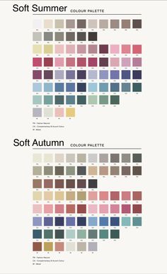 the color chart for soft autumn and soft autumn