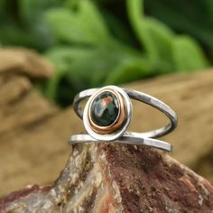 Rose Gold Michigan Greenstone Ring - Choose Your Own Stone - Beth Millner Jewelry Lake Superior Agates, Upper Peninsula, Great Lakes, Michigan, Rose Gold, Stone, Ring, Gold, Regional